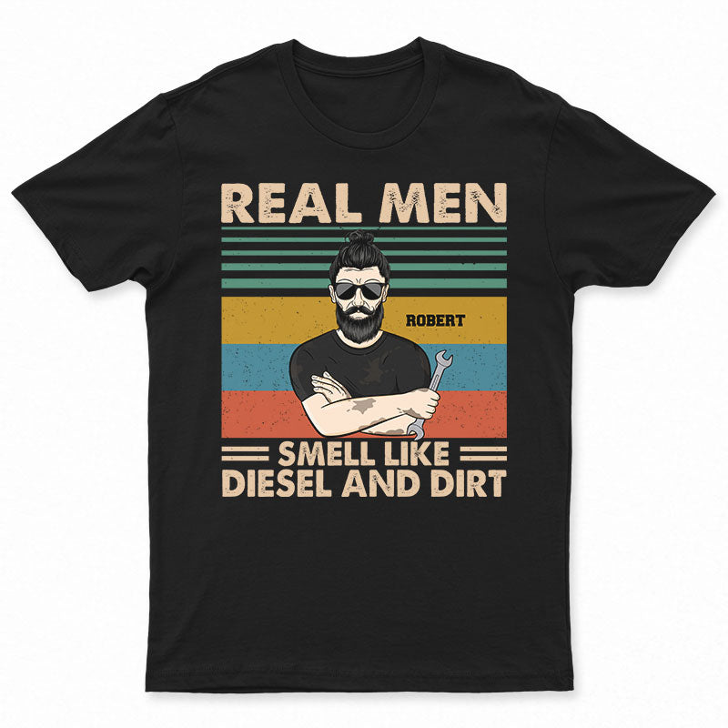 Real Men Smell Like Garage Man - Gift For Him - Personalized Custom T Shirt