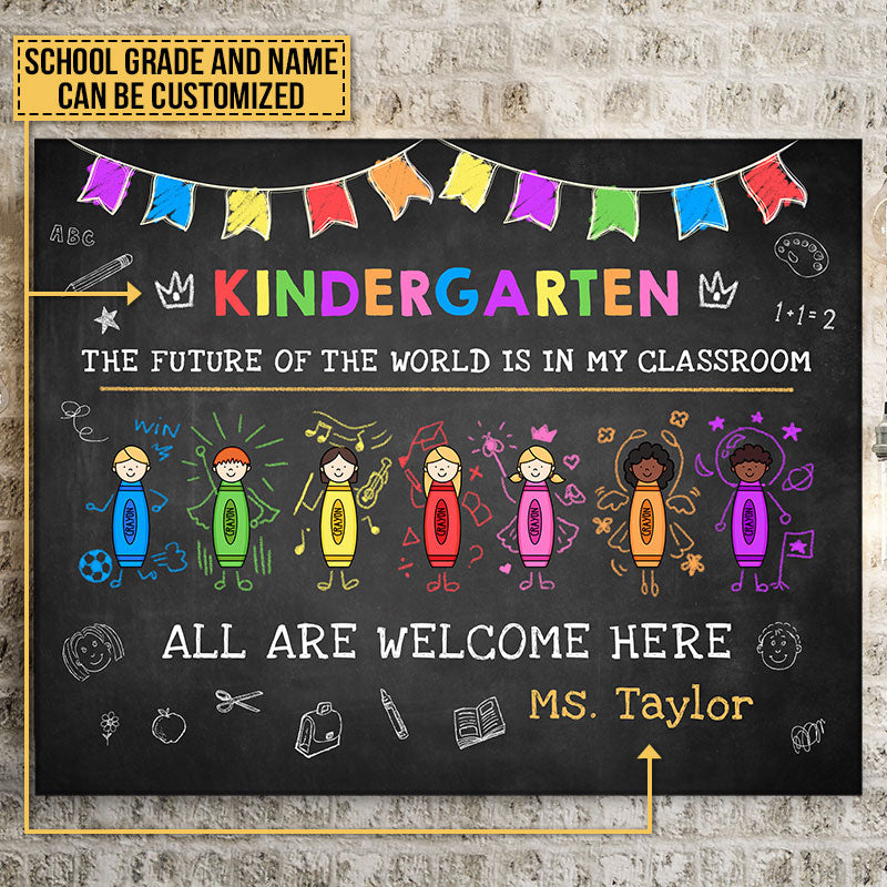 Teacher All Are Welcome Here Back To School Custom Canvas KK029 TRA039